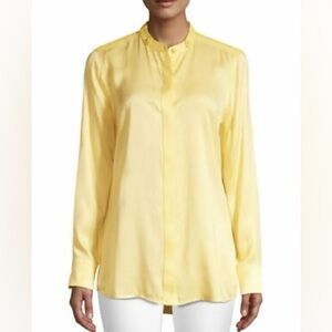 Equipment Femme Oranne Women's Blouse Limon Sorbet Silk Blend Button Top size M